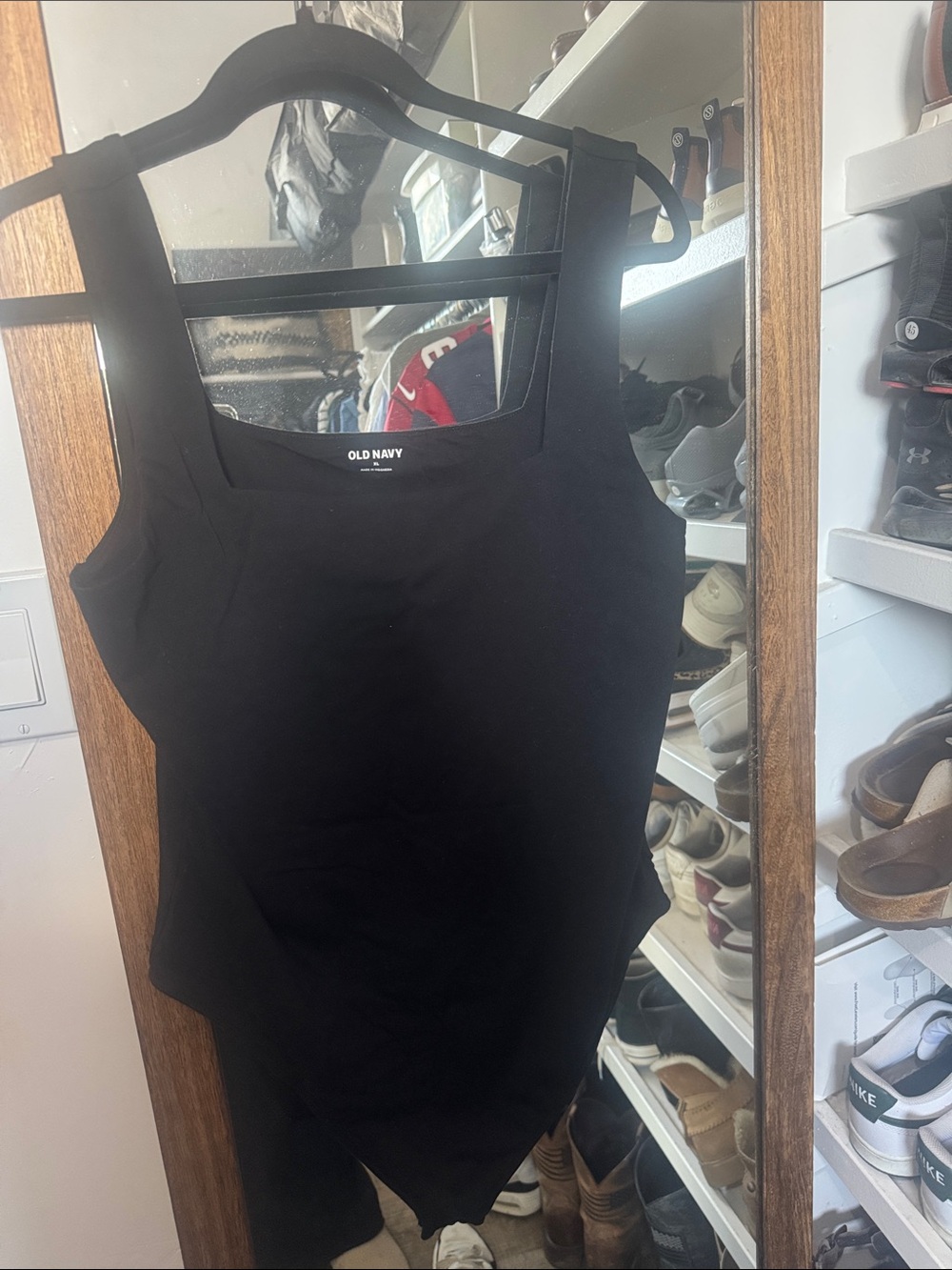 Old Navy Black Square-Neck Bodysuit